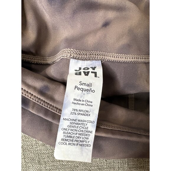 Joylab Womens Small Brown Tie-Dye High-Waisted Bike Shorts with Pocket - Picture 4 of 7